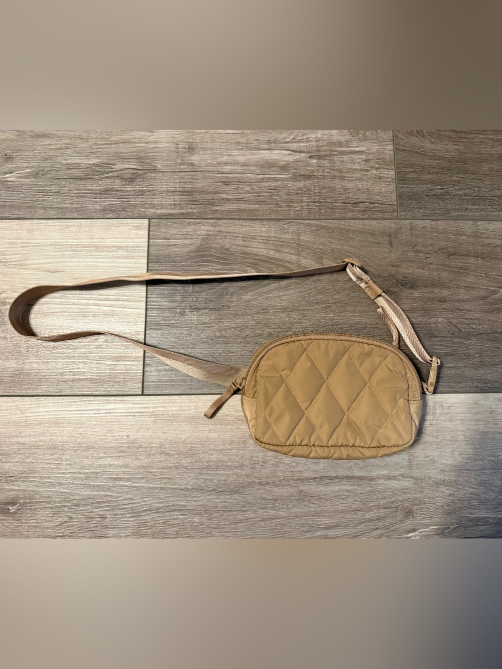 Vera Bradley Quilted Crossbody in Camel Tan